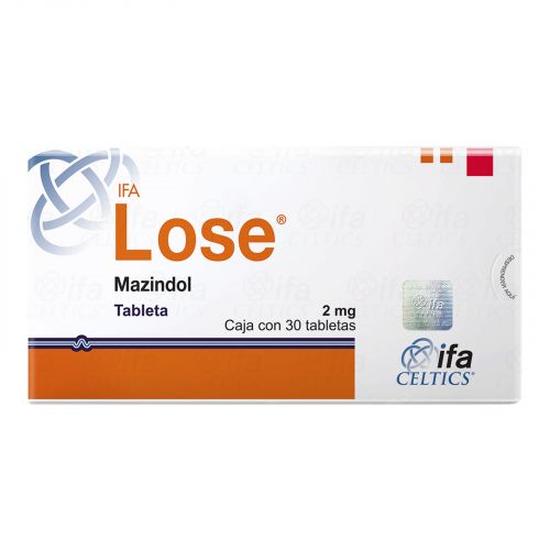 Paquete de Lose con Mazindol 2 mg, 30 tabletas